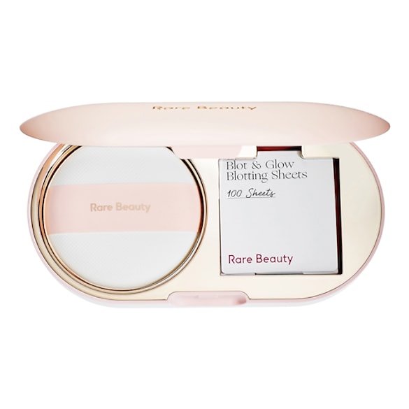 Blot & Glow Touch-Up -  Oil-absorbing Paper and Puff Kit, RARE BEAUTY